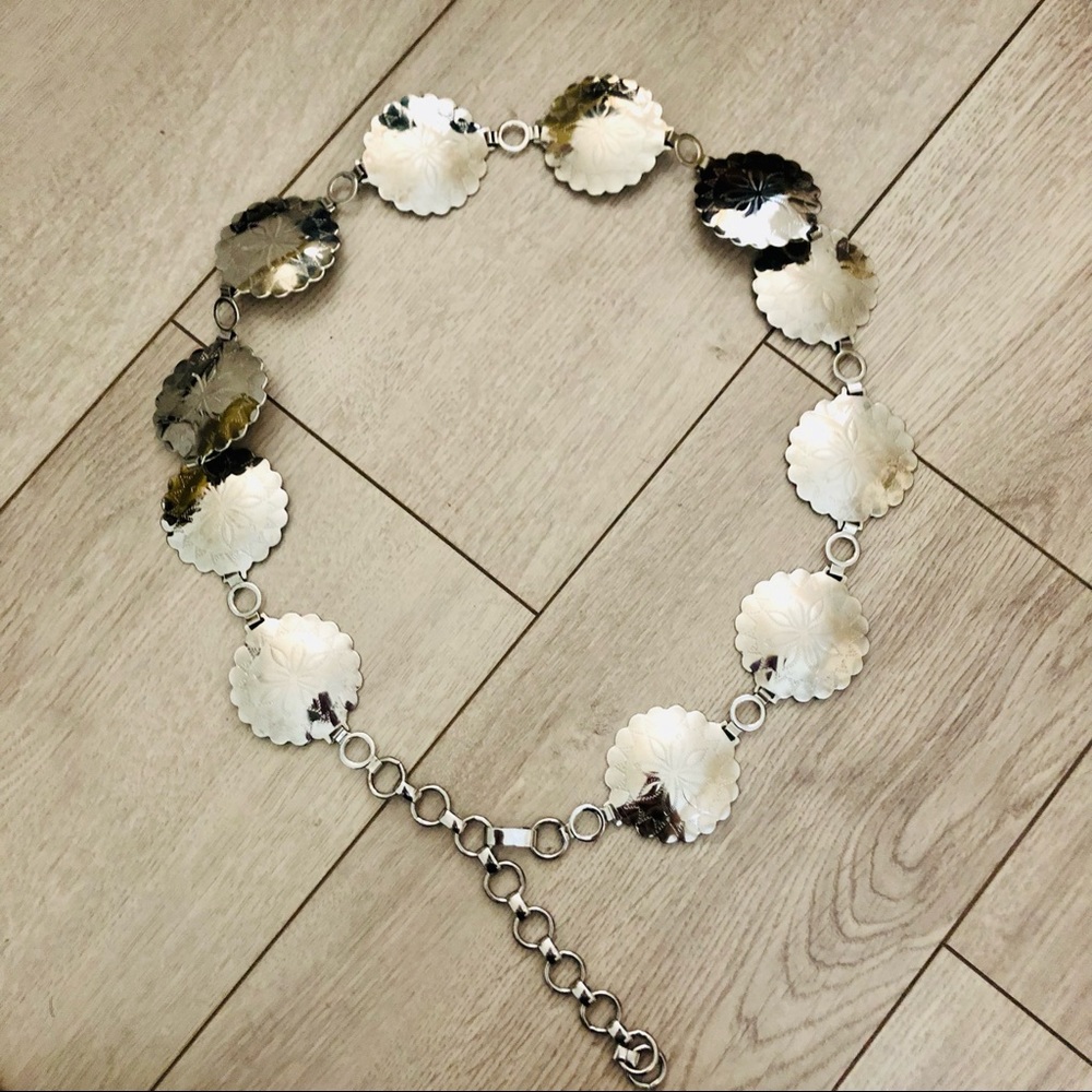 Vintage  Silver Concho Belt
